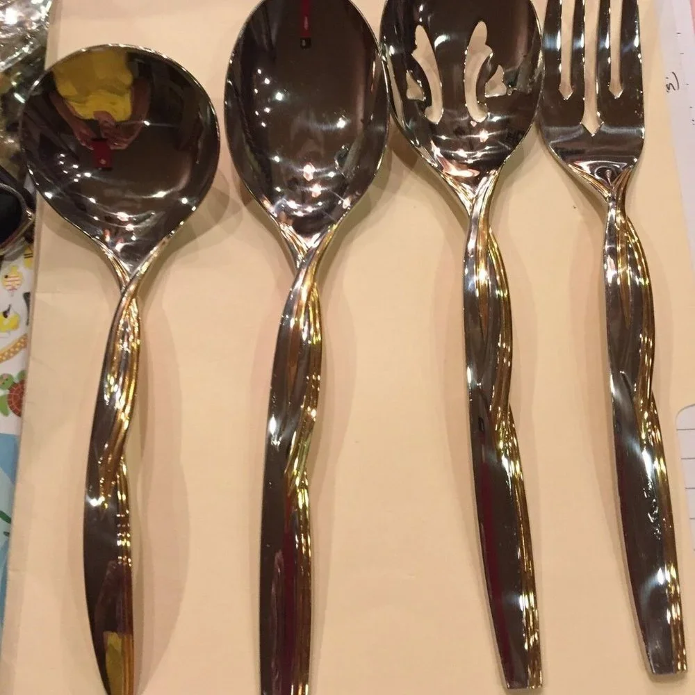 New Mikasa Empire gold 44 pc Flatware Set